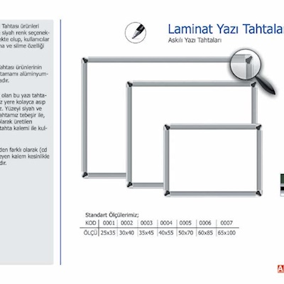 Laminat Yazı Tahtaları